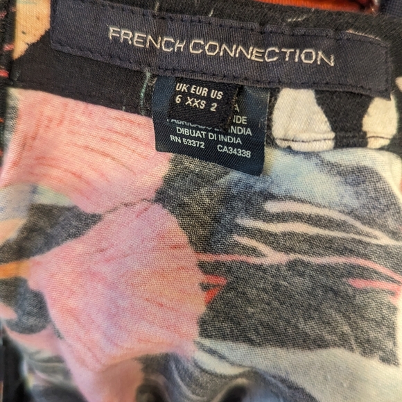 French Connection floral bodycon stretchy knit dress size 2 - Picture 4 of 6